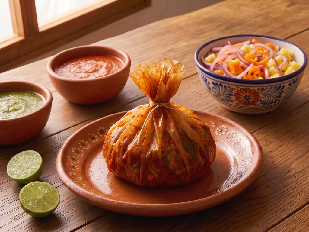Mixiote de Carnero con Cerdo Estilo Hidalgo